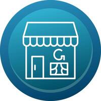 Google My Business Glyph Gradient Button Icon vector