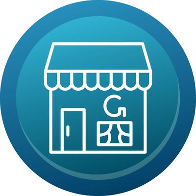 Google My Business Glyph Gradient Button Icon