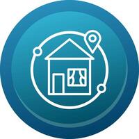 Hyperlocal Glyph Gradient Button Icon vector