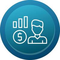 Lead Glyph Gradient Button Icon vector