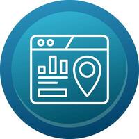 Map Pack Glyph Gradient Button Icon vector