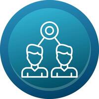 Lookalike Audiences Glyph Gradient Button Icon vector