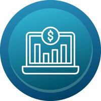 Paid Traffic Glyph Gradient Button Icon vector