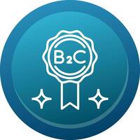 B2C Glyph Gradient Button Icon vector