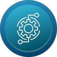 Business Automation Glyph Gradient Button Icon vector