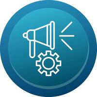 Campaign Optimization Glyph Gradient Button Icon vector