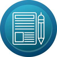 Blogger Glyph Gradient Button Icon vector