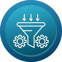 Conversion Rate Optimizer Glyph Gradient Button Icon vector