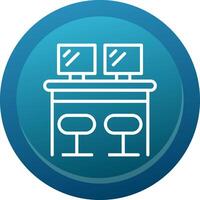 Co Work Space Glyph Gradient Button Icon vector