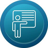 Coaching Glyph Gradient Button Icon vector