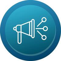 Content Marketer Glyph Gradient Button Icon vector