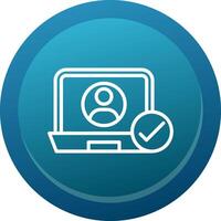 Customer Activation Glyph Gradient Button Icon vector