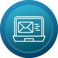 Email Marketing Glyph Gradient Button Icon vector