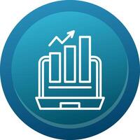 Growth Hacking Glyph Gradient Button Icon vector