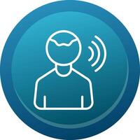 Influencer Glyph Gradient Button Icon vector