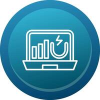 Inbound Marketing Glyph Gradient Button Icon vector