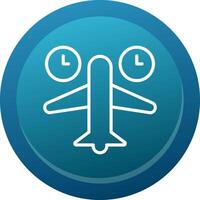 Jet Lag Glyph Gradient Button Icon vector