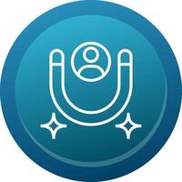 Lead Generation Glyph Gradient Button Icon vector