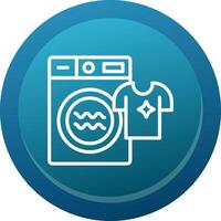Laundry Glyph Gradient Button Icon vector