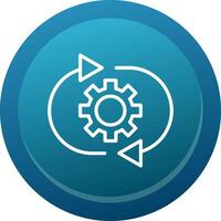 Optimization Glyph Gradient Button Icon vector