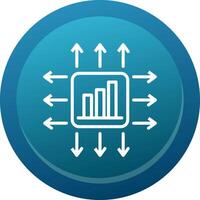 Performance Marketer Glyph Gradient Button Icon vector