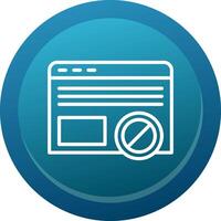 Ad Blocker Glyph Gradient Button Icon vector