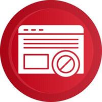Ad Blocker Glyph Gradient Button Icon vector