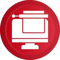 Bots Copywriting Glyph Gradient Button Icon vector