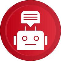 Chatbot Glyph Gradient Button Icon vector
