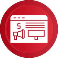 Advertising System Glyph Gradient Button Icon vector