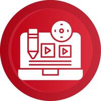 Create Content Glyph Gradient Button Icon vector