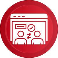 Deal Sites Glyph Gradient Button Icon vector