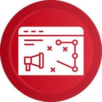 Digital Strategy Glyph Gradient Button Icon vector