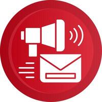 Email Marketing Glyph Gradient Button Icon vector