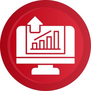 Growth Hacking Glyph Gradient Button Icon vector