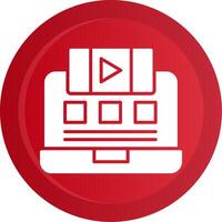 Live Stream Glyph Gradient Button Icon vector