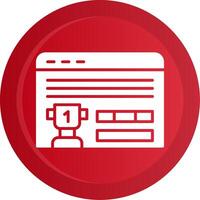 Online Contest Glyph Gradient Button Icon vector