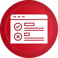 Online Survey Glyph Gradient Button Icon vector