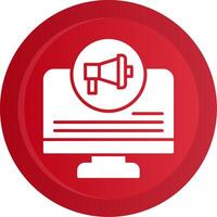 Online Pr Glyph Gradient Button Icon vector