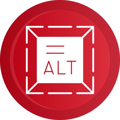 Alt Text Glyph Gradient Button Icon