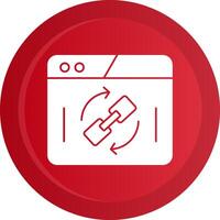 Backlink Glyph Gradient Button Icon vector