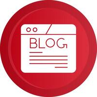 Blog Glyph Gradient Button Icon vector