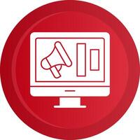 Campaign Glyph Gradient Button Icon vector