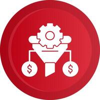 Conversion Rate Glyph Gradient Button Icon vector