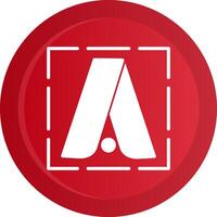 Google Adwords Glyph Gradient Button Icon vector