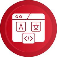 Hreflang Tag Glyph Gradient Button Icon vector