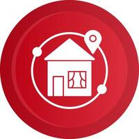 Hyperlocal Glyph Gradient Button Icon vector