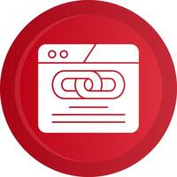 Hyperlink Glyph Gradient Button Icon vector
