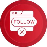 No Follow Glyph Gradient Button Icon vector