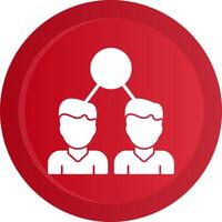 Lookalike Audiences Glyph Gradient Button Icon vector